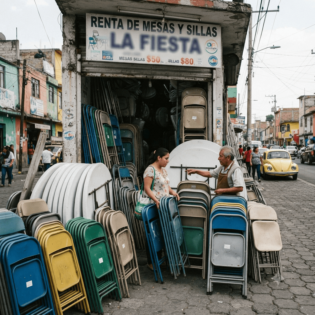 dónde rentar mesas y sillas baratas en iztapalapa