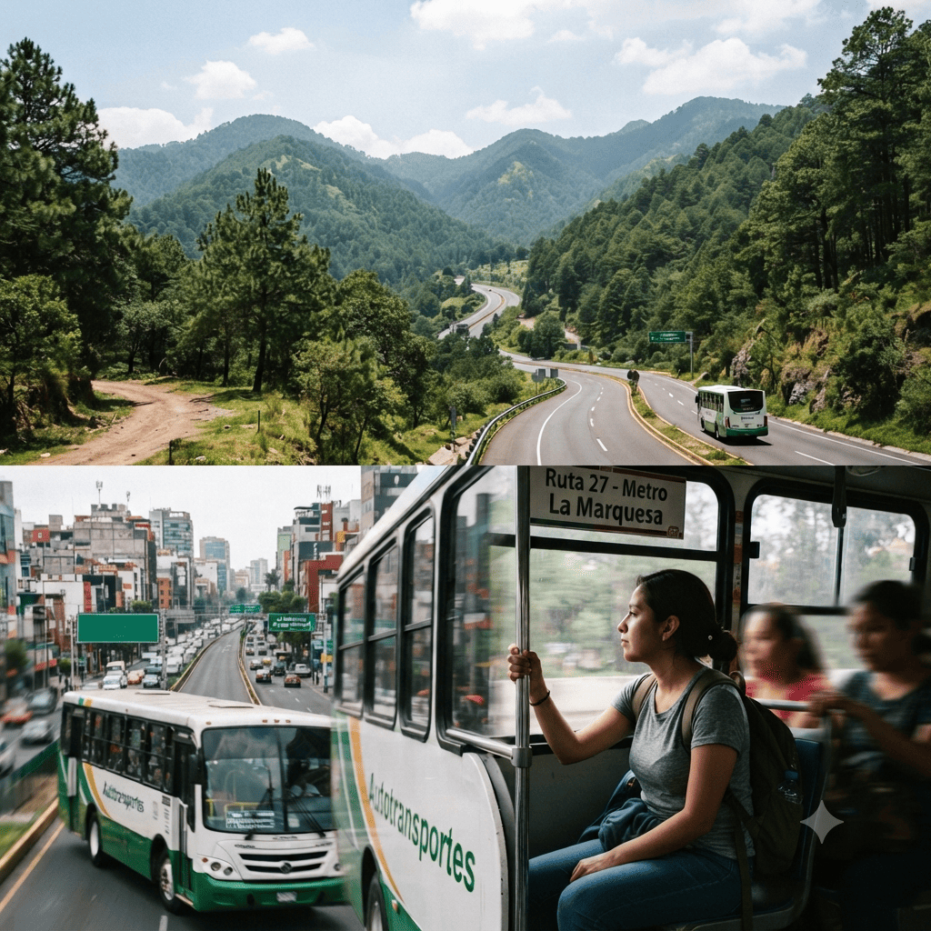 cómo llegar a la marquesa desde cdmx en transporte público