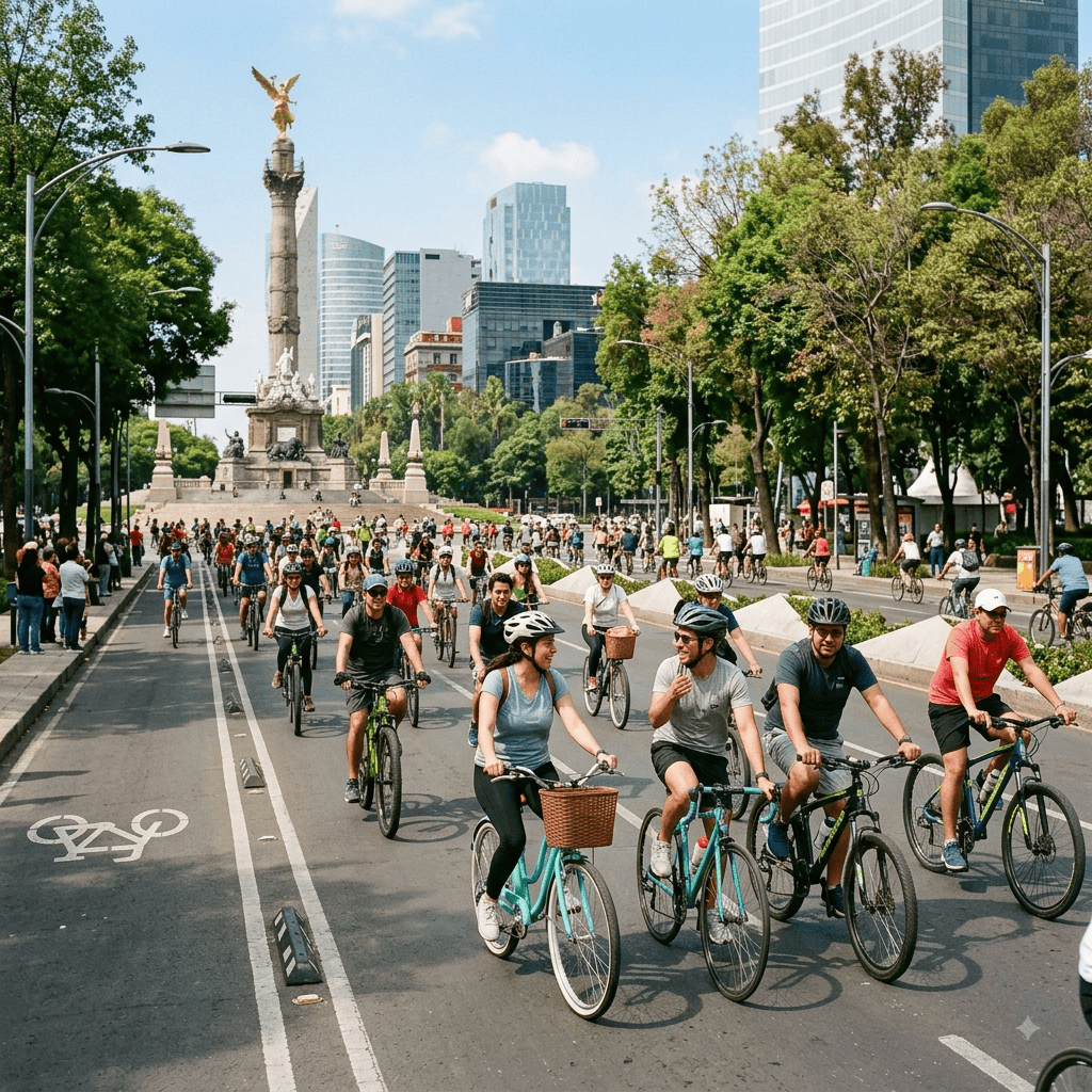 paseos en bici cdmx ruta y horarios domingo